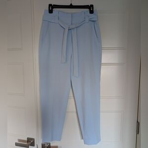 White House Black Market Soft Blue Belted Trousers